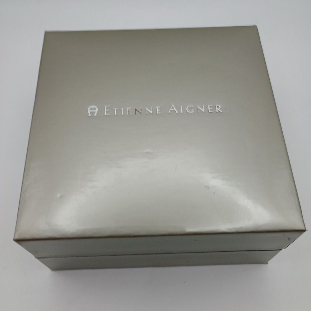 Etienne Aigner Silver-Tone Filigree Round Semi-Precious Pendant Necklace w/ Box‎ - Picture 13 of 14